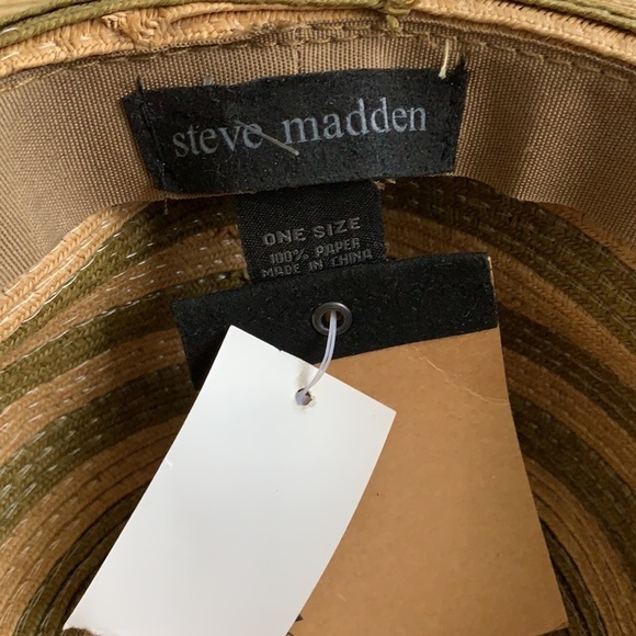 Steve Madden Floppy Straw paper Beach Hat one size - Picture 5 of 11